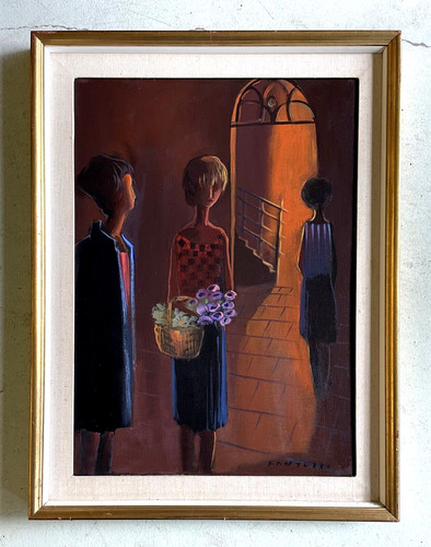 Grande quadro olio fantuzzi - e.,