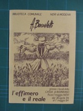 ADRIANO BOCCALETTI CATALOGO MOSTRA L'EFFIMERO E IL REALE - NOVI DI MODENA 1984