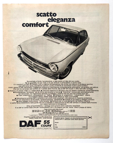 Pubblicita daf coupe - 55, coupe'