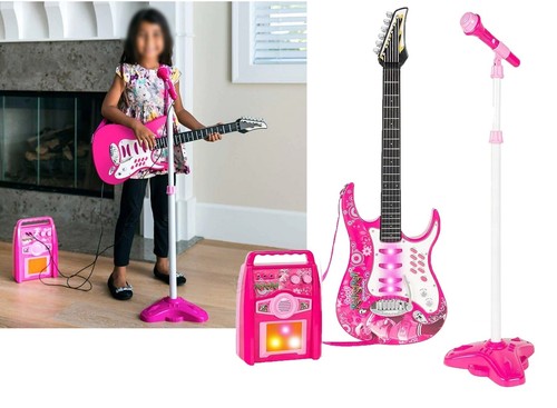Chitarra elettrica rosa - chitarra,