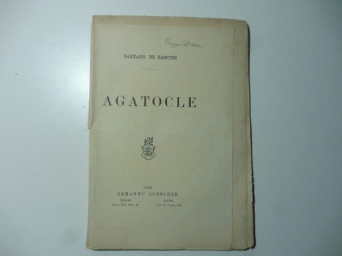 Gaetano sanctis agatocle - de, sanctis,
