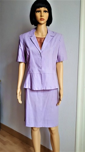 Tailleur jupe parme estivale - parme,