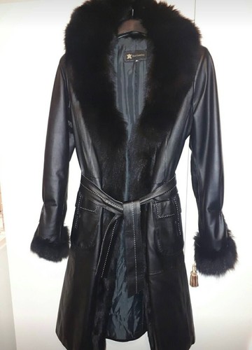 Cappotto pelle con - pelle,