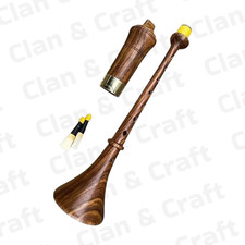 RAUSCHPFEIFE tedesco fatto a mano in piccolo scialle di legno con due canne