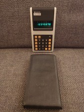 Calcolatrice vintage SANYO CX-8192 display LCD verde retrò rara da collezione