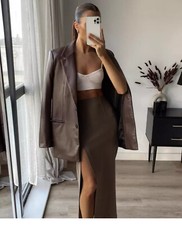 Blazer in finta pelle Zara