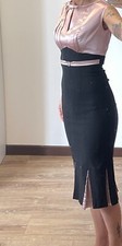 Stop Staring! dress Black Pink, abito repro vtg 50s, retro', pin up, taglia S