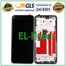 DISPLAY FRAME TOUCH SCREEN PER HUAWEI P40 LITE 5G CDY-NX9A SCHERMO VETRO NERO
