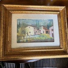 Dipinto Olio Su Tavola Paolo Toschi