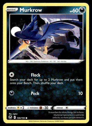 Carta pokemon murkrow 106 195 - murkrow, 106/195