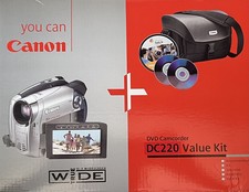 Videocamera CANON DC220 - Camcorder Value Kit + 2 Dvd Sony RW