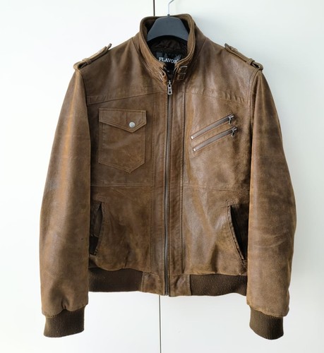 Vintage flavor leather bomber - vintage,