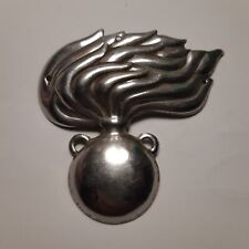 Simbolo Fiamma Arma Carabinieri Colore Argento Forze Armate Originale Anni 50