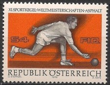Austria 1976 Bowling Giochi Sportivi 1v MNH