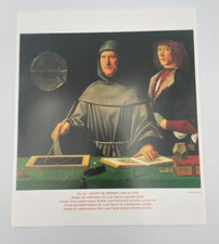 Stampa riproduzione Jacopo De' Barbari Ritratto del matematico fra' Luca Pacioli