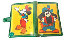 TOPOLINO / GAMBADILEGNO 70s portafoglio in plastica con specchio usato vintage