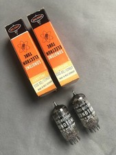 Coppia piastre lunghe tubi Siemens 12AU7 ECC82 1958 abbinate etichettate per SONOTONE ⵐ8J