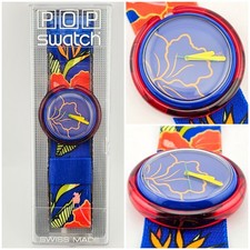 Swatch Pop PWN109 Chichicastenango 1993 – NOS Vintage Tropical Floral Rare