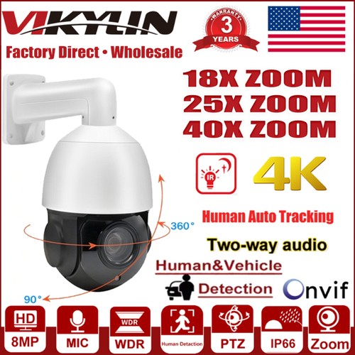 Vikylin 8mp poe dome ptz - 4k,