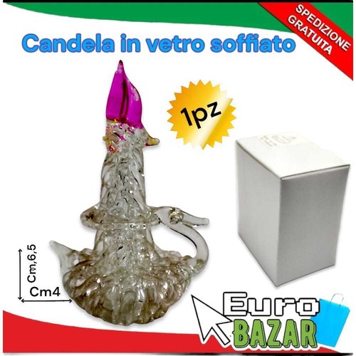 Candela vetro soffiato - candela,