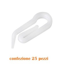 x Confezione 25 Ganci Gancetti Proboscide Paperini Per Riloga Fascia Tende dfh