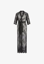 Vestaglia   trasparente  nera lunga tipo Kimono  Chilrose 