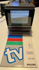 TV MONITOR PHILIPS 6 CX 1000 TELEVISORE PORTATILE VINTAGE ANNI 80
