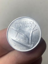 r72_2499) Italia Repubblica in Italma - 10 lire Spighe 1955