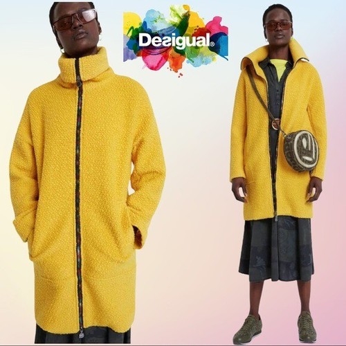 Cappotto desigual land giallo - cappotto,