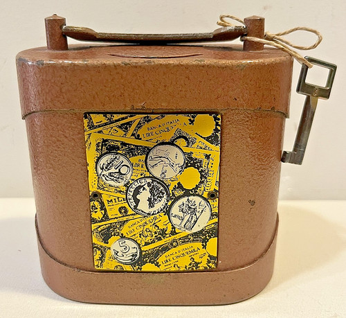 Salvadanaio vintage metallo - vintage,