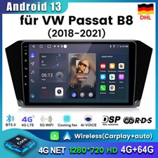 Autoradio 4+64GB per Passat B8 2015-2021 10"Android13 GPS NAVI BT 8Kern CarPlay