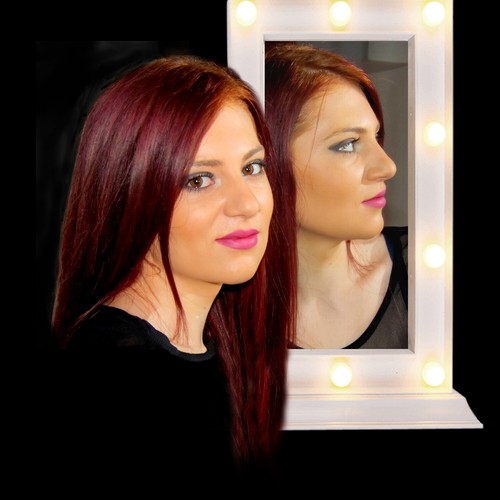Cosmetic make mirror - mirror, white