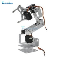 6DOF Braccio Robotico Meccanico Morsetto Artiglio Montaggio Alluminio Set Robot Kit per Arduino