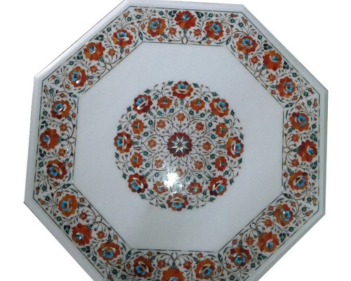 Tavolo pietra dura - dura, bianco