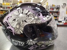 CASCO AGV K-3 TOP FLEURS BLACK