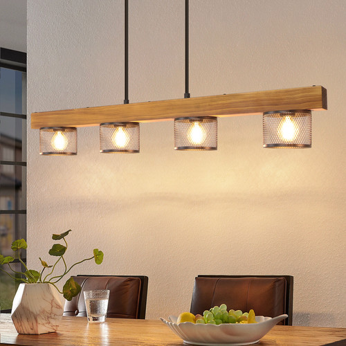 Plafoniera e14 luci legno - plafoniera,
