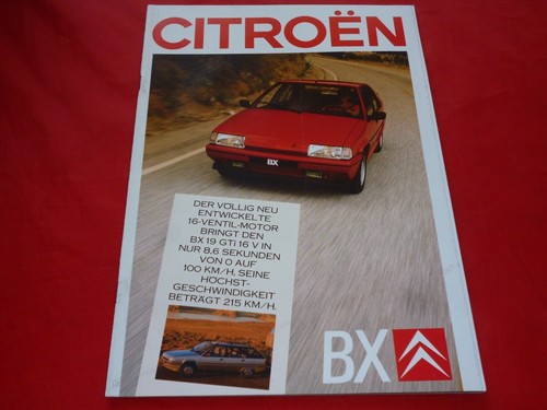 Brochure depliant citroen - citroen, bx