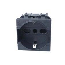 Schuko socket 2P+T 16A color