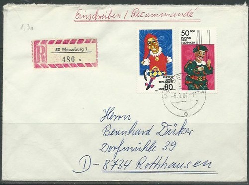 Ddr 1984 lettera 2876 77 - lettera, mi.2876/77