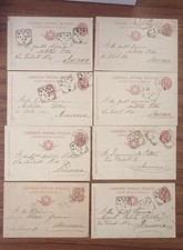 8 CARTOLINE POSTALI DIRETTE AD ANCONA DAL 1897 AL 1905