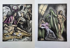 Gregorio Sciltian 2 Litografie a colori Firmate a mano Edizioni Limitata 