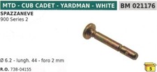 Perno spinotto di sicurezza ø 6,2mm L 44mm foro 2mm spazzaneve MTD 900 SERIES 2