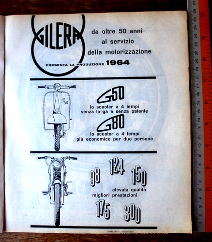 Pubblicità gilera scooter g50 - pubblicità,