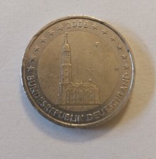 Moneta 2 Euro Commemorativo del 2008 - Germania - Hamburg Zecca F