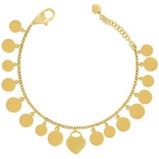 Ops OBJECTS BRACCIALE IN ACCIAIO DORATO CON CUORE OPSBR-753