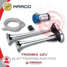 Tromba metallo cromato 12v