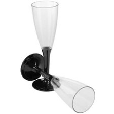 48 BICCHIERI PLASTICA TRASPARENTI FLUTE CHAMPAGNE PARTY MONOUSO RESISTENTI+