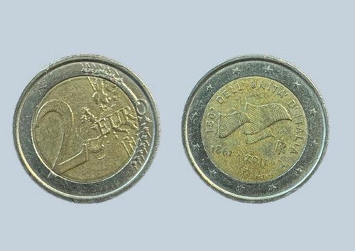 Moneta commemorativa euro - moneta,