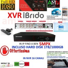 DVR 8 CANALI VIDEOSORVEGLIANZA CON HARD DISK HDD 1TB HDMI VGA BNC CON CLOUD