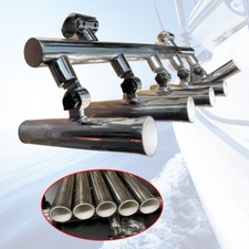 T Top 5 Tubes Rod Holder Fishing Console Boat Rocket Launcher Stainless Steel